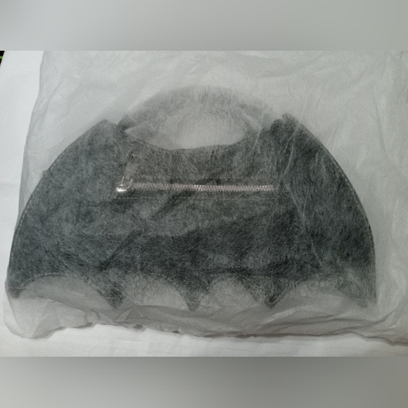 Goth Horror Themed Spider Web Bat Design Faux Leather Crossbody Purse - Picture 12 of 12